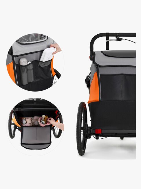 Kinderkraft Nava Fahrradanhänger, Sunny Orange