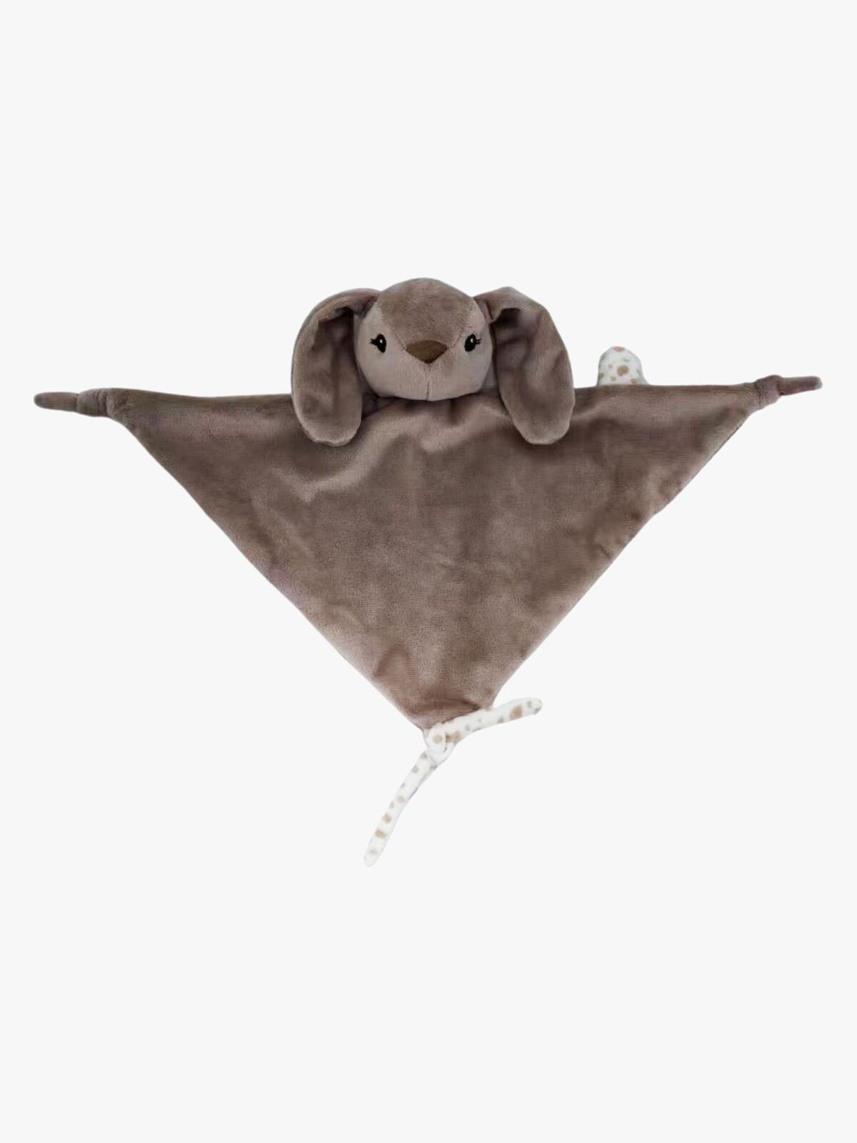 CarloBaby  Kaninchen Schmusetuch mit Schnullerkette, Dunkelbraun