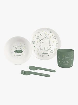 Miniland Naturmeal Geschirr-Set, Frog