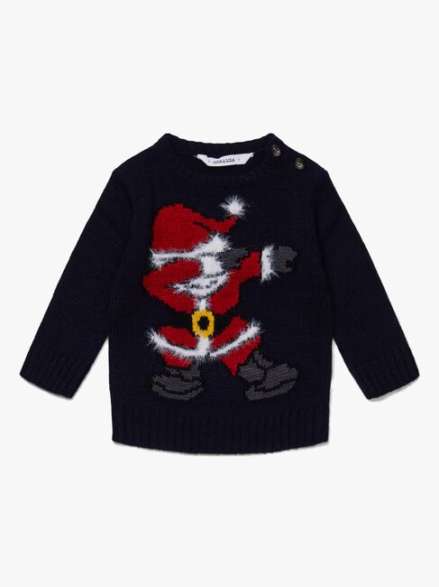 Luca & Lola Baby Pullover Santa Moves, Night Sky