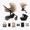 Kinderkraft PRIME 2 3-in-1 Kombikinderwagen Travelsystem inkl. Mink Pro, Sandrose Beige
