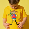 Pippi Langstrumpf X Martinex Pippi & Herr Nilsson T-Shirt, Gelb