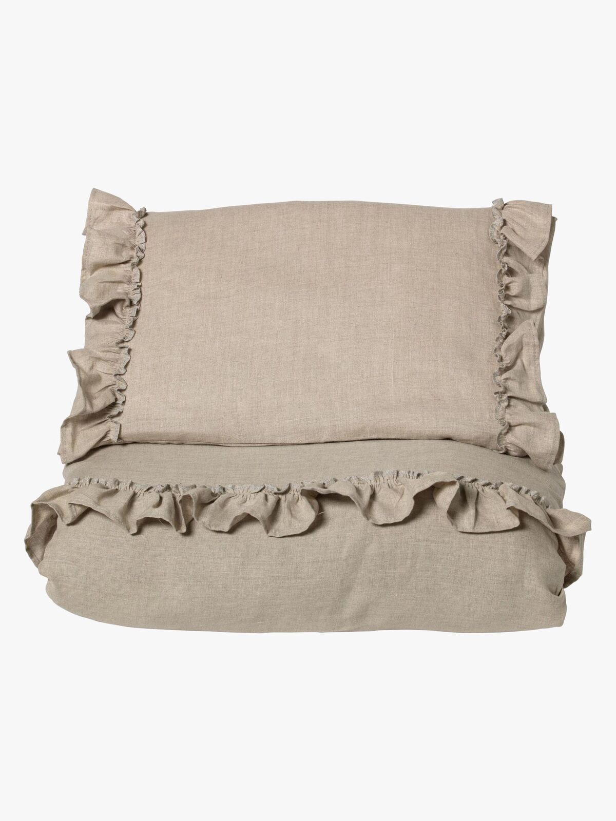 NG Baby Bettwäsche Mood Ruffles 100x130 cm Babybett, Natur
