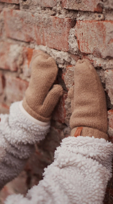 BabyMocs Gestrickte Fäustlinge, Caramel