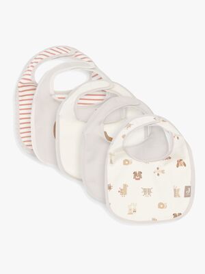 Jollein Bandana Halstuch Wasserdicht 5er-Pack, Animal Friends