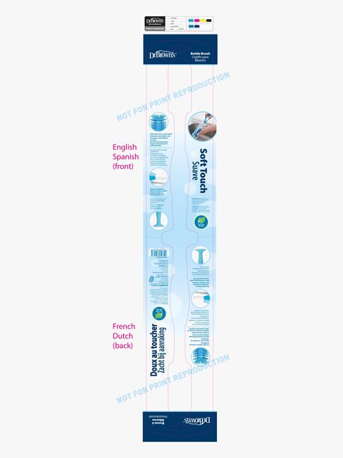Dr. Brown's NarrowNeck  Groß Flaschenbürste, Blau