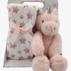 CarloBaby Fleecedecke und Kuscheltier Unicorn, Rosa