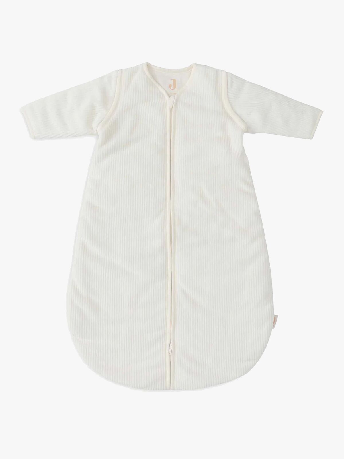 Jollein Schlafsack mit abnehmbaren Ärmeln Rund 60 cm, Rib Ivory