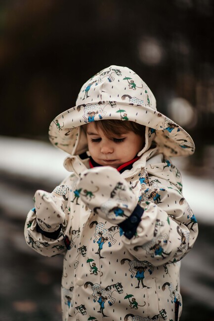 Geggamoja Gefüttertes Regenset Pippi Langstrumpf, Beige