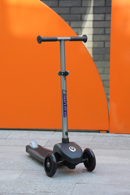 QPlay Future Eco 3-rädriger Tretroller, Lila