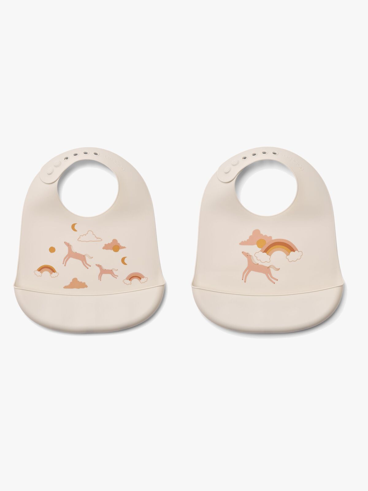 LIEWOOD Tilda Lätzchen mit Print 2er-Pack, Dream/Ecru