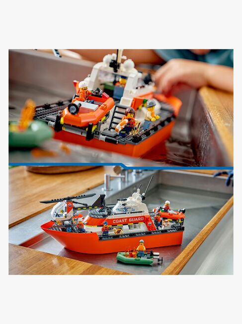 LEGO City 60504 Rettungsboot der Küstenwache mit Hubschrauber