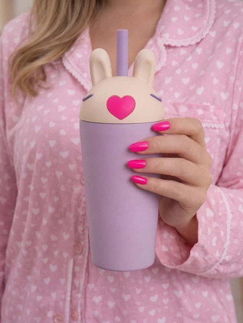 Asobu Bestie Tumbler Trinkflasche Hase, Rosa SBV54-RABBIT-4840_4a.jpg