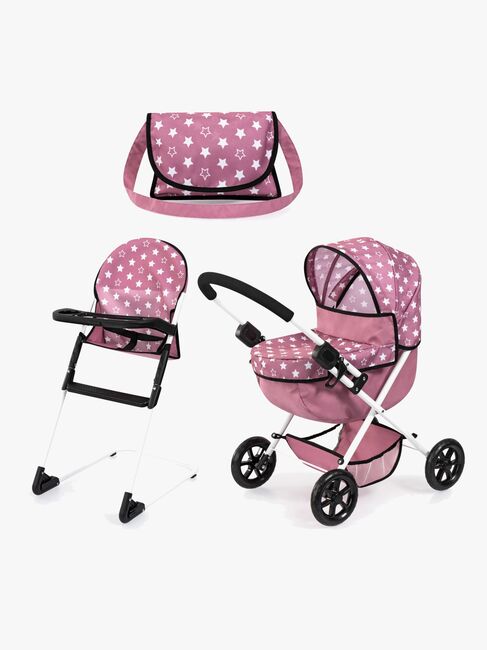 Bayer Design Cosy Set Puppenwagen, Rosa