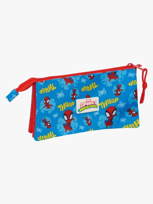 Spidey And His Amazing Friends Dreifach-Federmäppchen, Blau