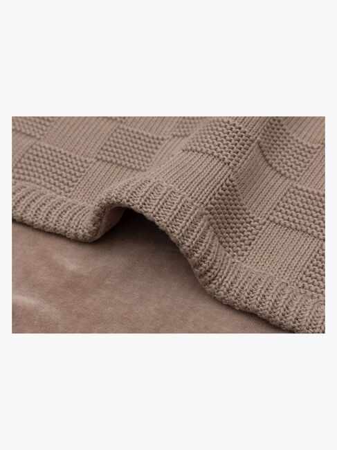 Jollein Decke 75x100 cm Box Knit/Velvet, Milky Coffee