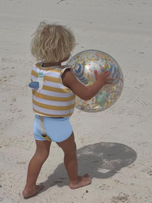 SUNNYLiFE Schwimmweste, Sid the Seagull Mustard Stripe