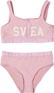 Svea Sportig Bikini mit Reißverschluss, Pink