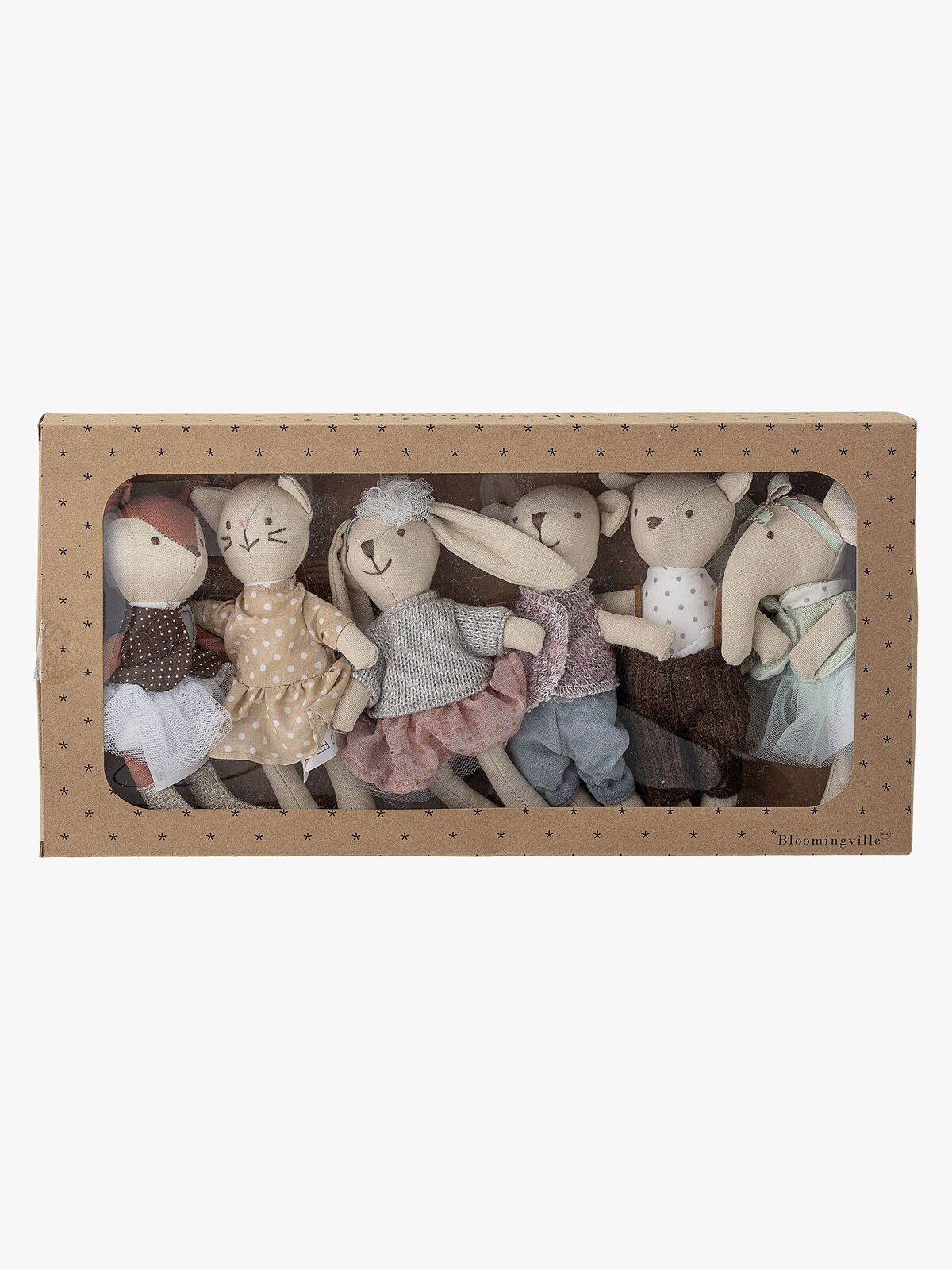 Bloomingville Mini Puppenset Tiere, 6er-Pack