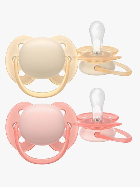 Philips Avent Ultra Soft Schnuller 0–6m 2er-Pack, Gelb/Orange
