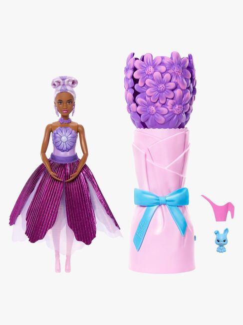 Barbie Petal Pop Flower Surprise Puppe Gänseblümchen, Lila