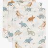 Jollein Waschhandschuh Musselin 3er-Pack, Roarsome