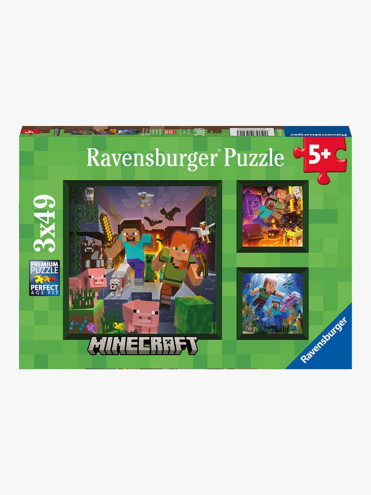 Ravensburger Puzzles Minecraft Biomes 3x49 Teile
