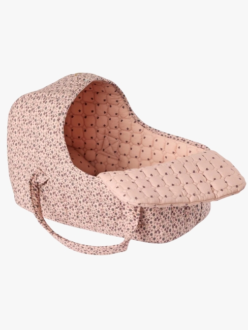 Smallstuff Puppenkorb mit Kissen und Decke Blumen