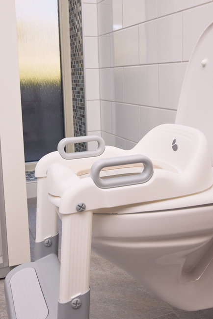 Beemoo CARE Assist Toilettensitz  mit Leiter, Grey/White