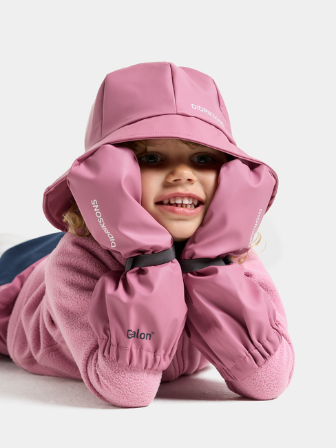 Didriksons Pileglove Gefütterte Regenhandschuhe, Heather Pink