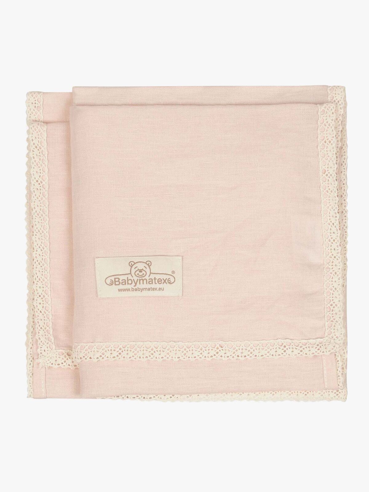 BabyMatex Leinen-Babydecke 75 x 100 cm, Rosa 