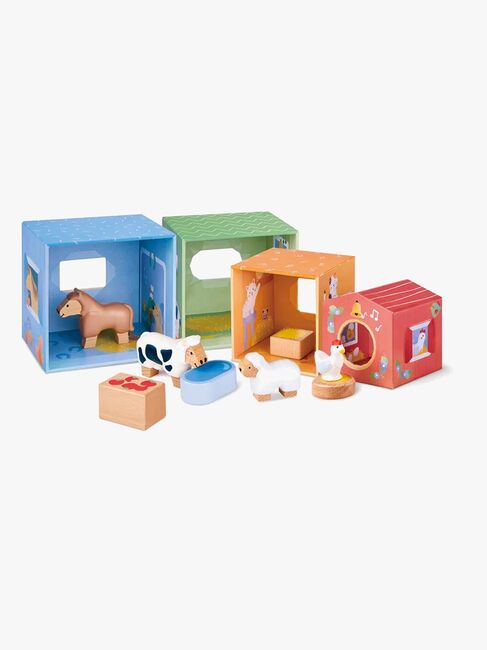 Hape Geschichtenbuch mit Spielset The Happy Stables