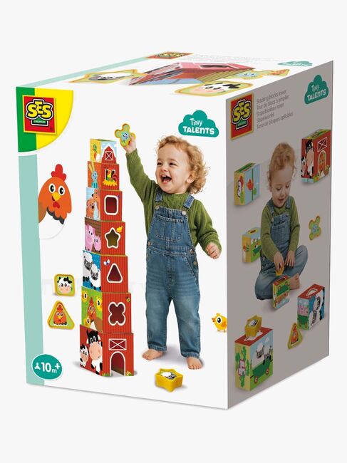 SES Creative Stapelklötze Bauernhoftiere 2-in-1