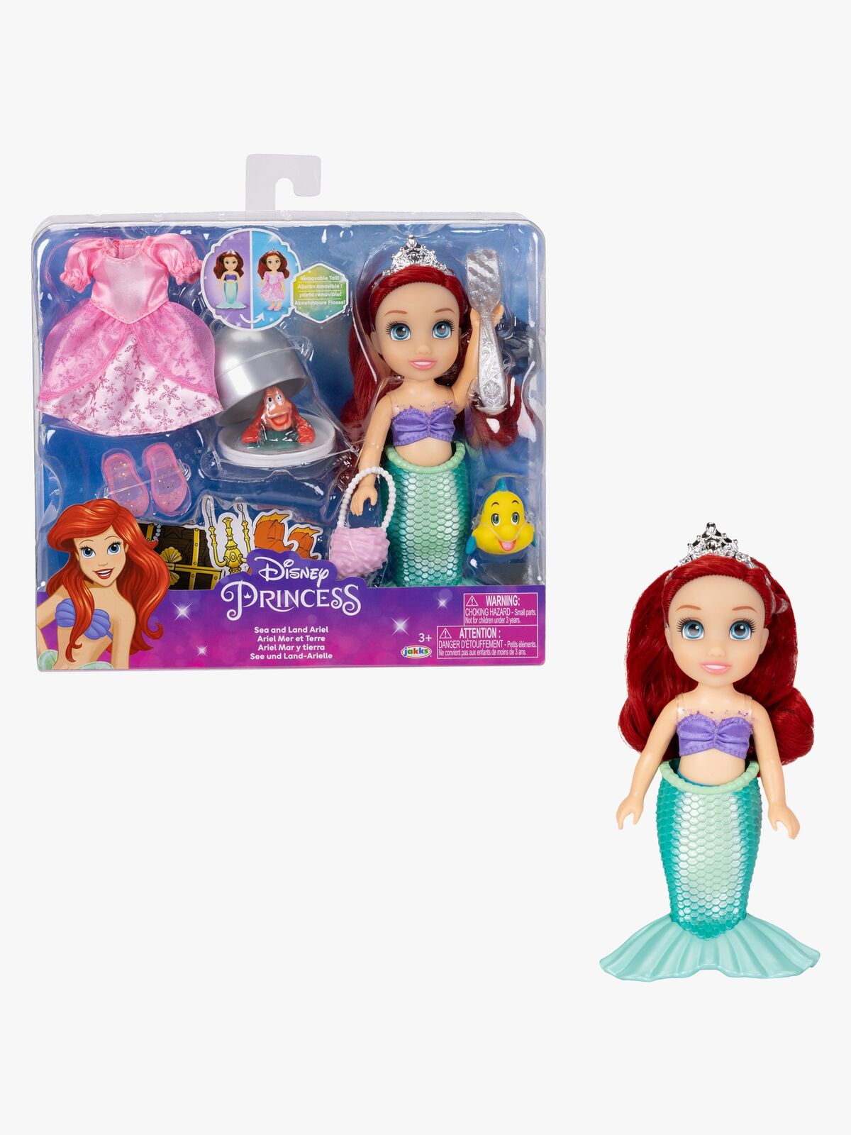 Disney Prinzessinnen Sea to Land Puppe Arielle 15 cm