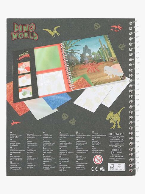 Dino World Stick & Shine Malbuch