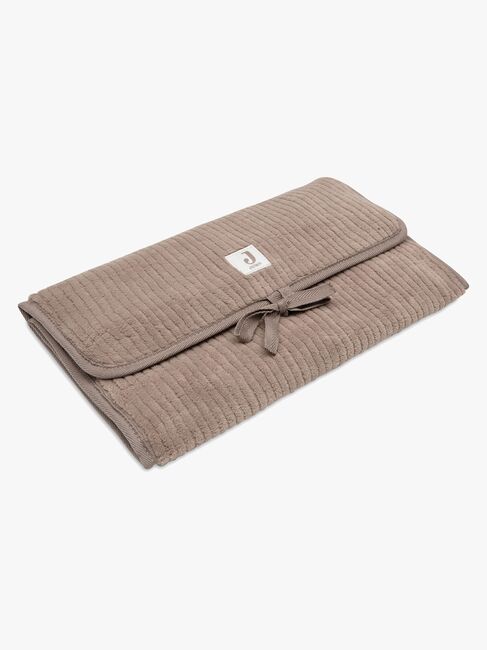 Jollein Cloudy Rib Wickelunterlage mit Aufbewahrungstaschen, Milky Coffee