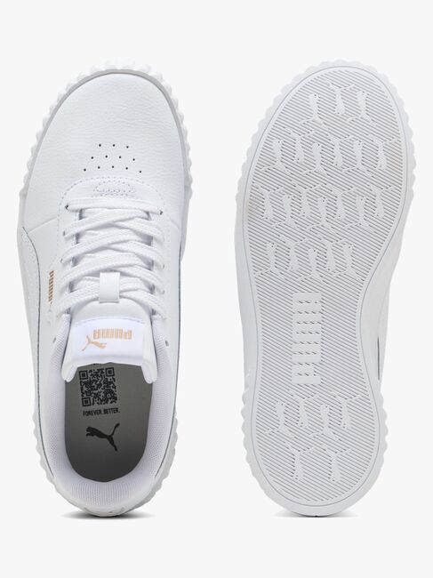 Puma Carina 3.0 Jr Sneaker, White/Gold