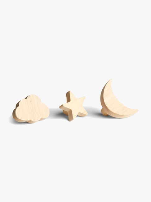 Alice & Fox SAGE Wandhaken Mond und Stern, Wood