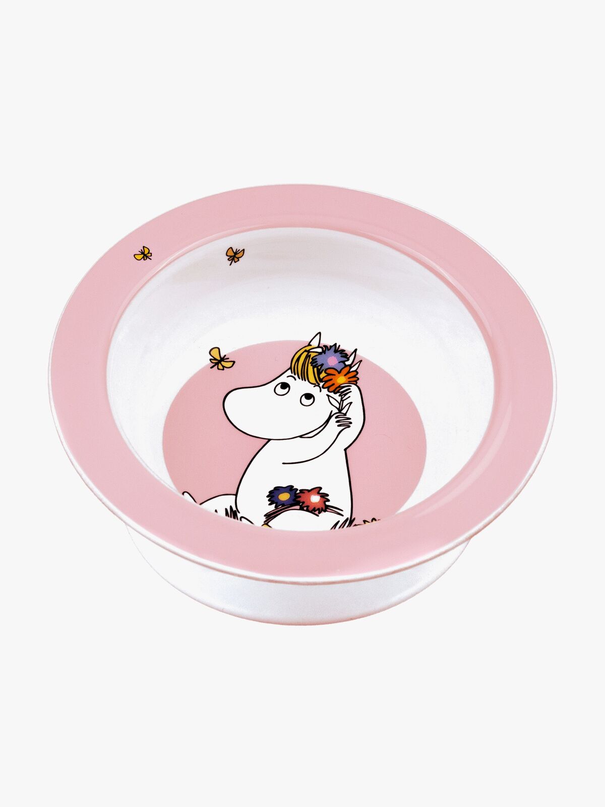 Mumin Wiese Teller mit Saugnapf, Rosa