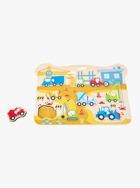 Hape Knopfpuzzle Baustellenfahrzeuge 10 Teile