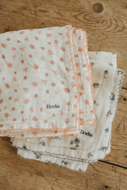 Elodie Bamboo Musselintuch, River Rose