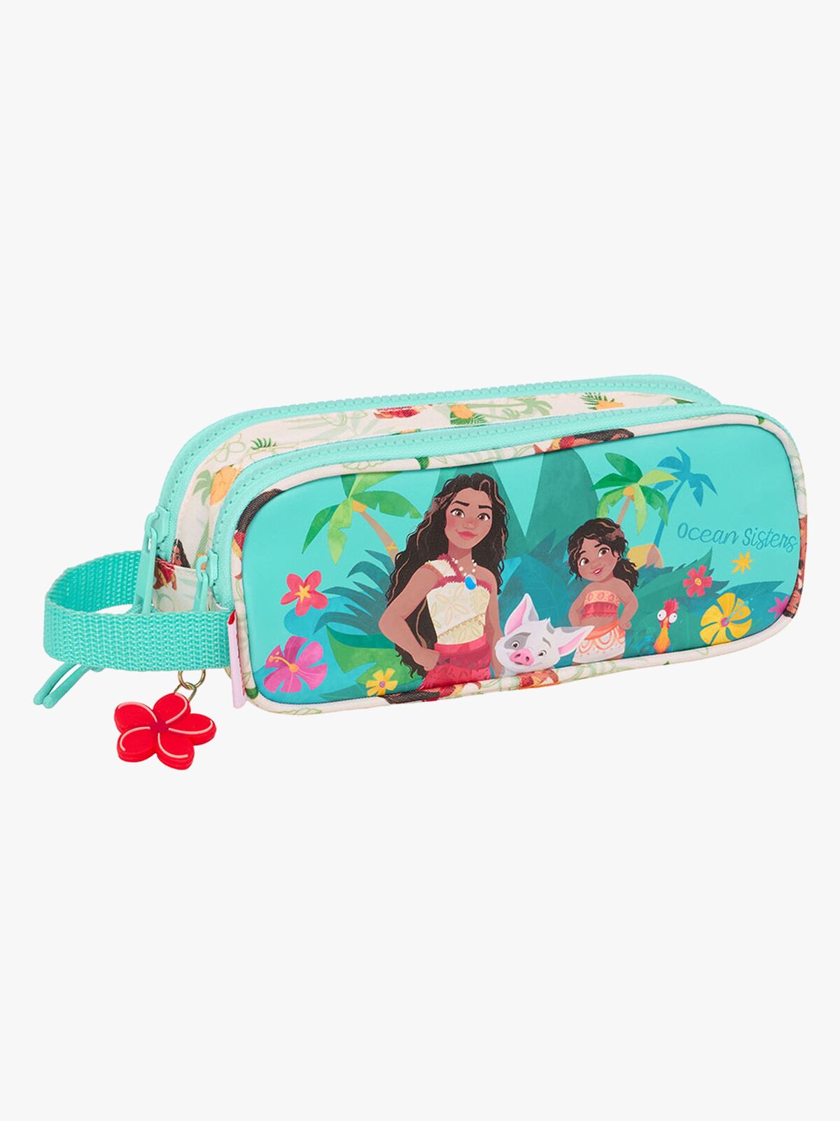 Disney Vaiana Doppel-Federmäppchen, Beige/Türkis