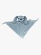 CarloBaby  Kaninchen Schmusetuch mit Schnullerkette, Hellblau