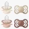 BIBS Supreme Schnuller 4er-Pack Silikon Gr. 2, Ivory/Vanilla/Blush/Woodchuck