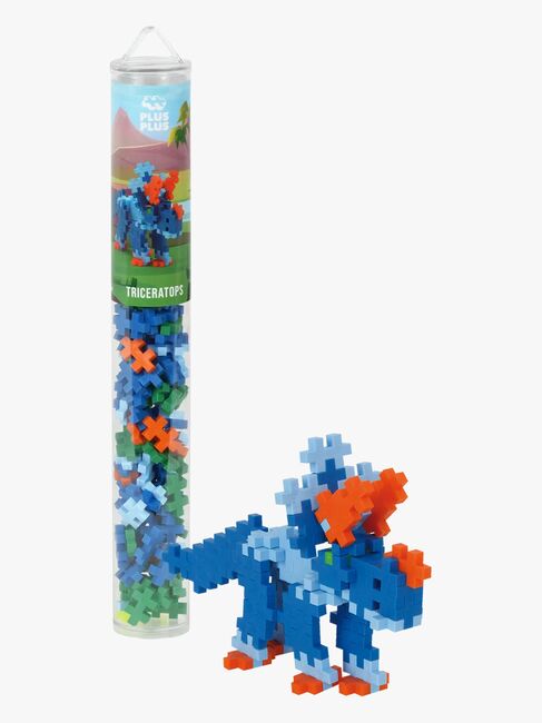 Plus-Plus Bausatz mit Bodenplatte & Röhre Dino, 4x100 Teile