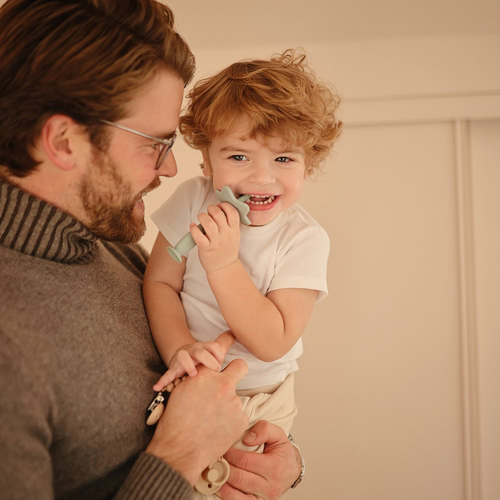 Mushie Star Lern-Zahnbürste, Cambridge Blue