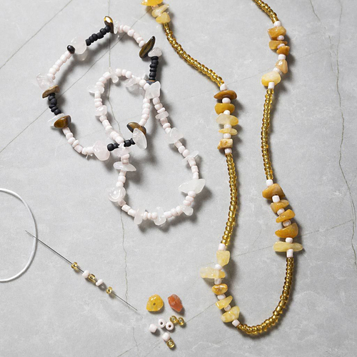 Creativ Company Perlenset Kristalle, Braun/Gold