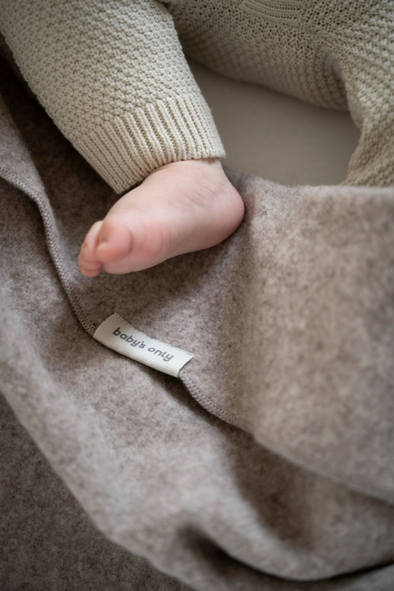 Baby's Only Baby Crib Decke Merinowolle TOG 1, Brushed Sand