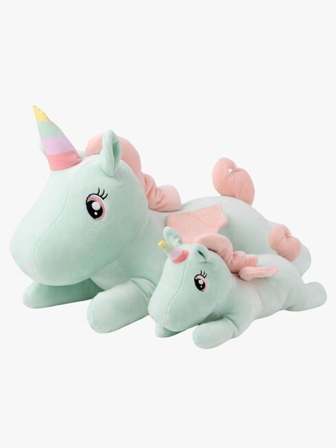 Teddykompaniet Plüschspielzeug Liegendes Einhorn 52 cm, Grün