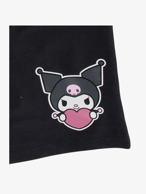 Hello Kitty Kuromi T-Shirt Und Shorts Set, Weiß